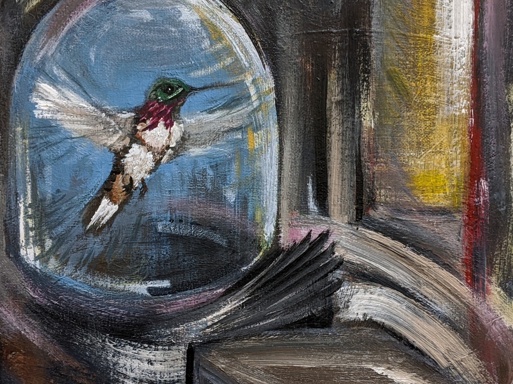 Hummingbird in Bell Jar