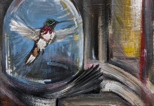 Hummingbird in Bell Jar
